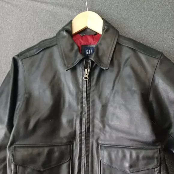 Vintage Y2K Leather Kids Jacket Medium 7-8